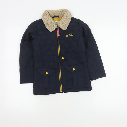 Regatta Girls Blue Quilted Jacket 6 Years