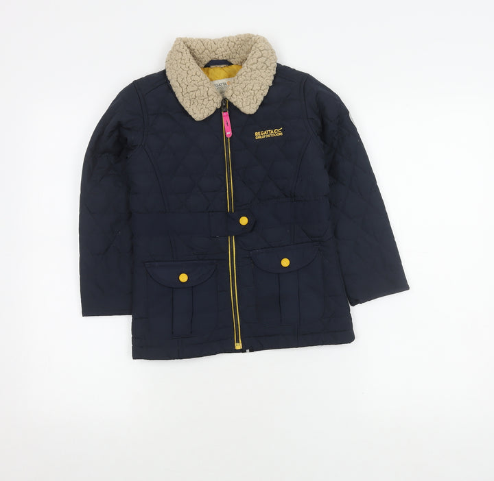 Regatta Girls Blue Quilted Jacket 6 Years