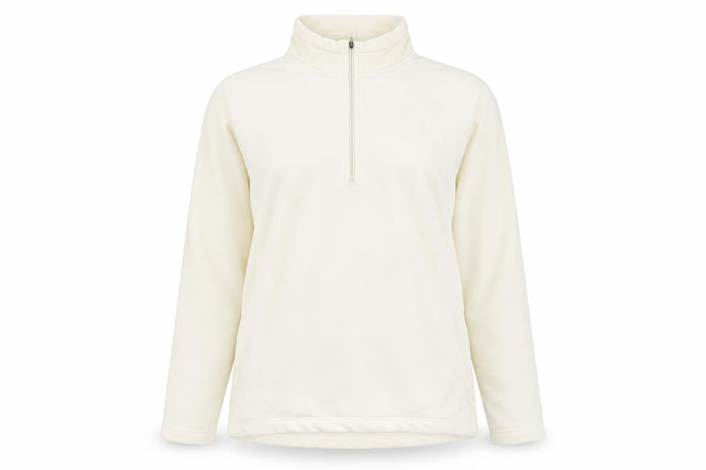 Front view of Peter Storm Women’s Ivory Zip Sweatshirt, size UK 16