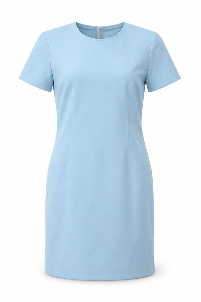 Front view of Eastex Women's Blue Dress, size 12, Classic Style
