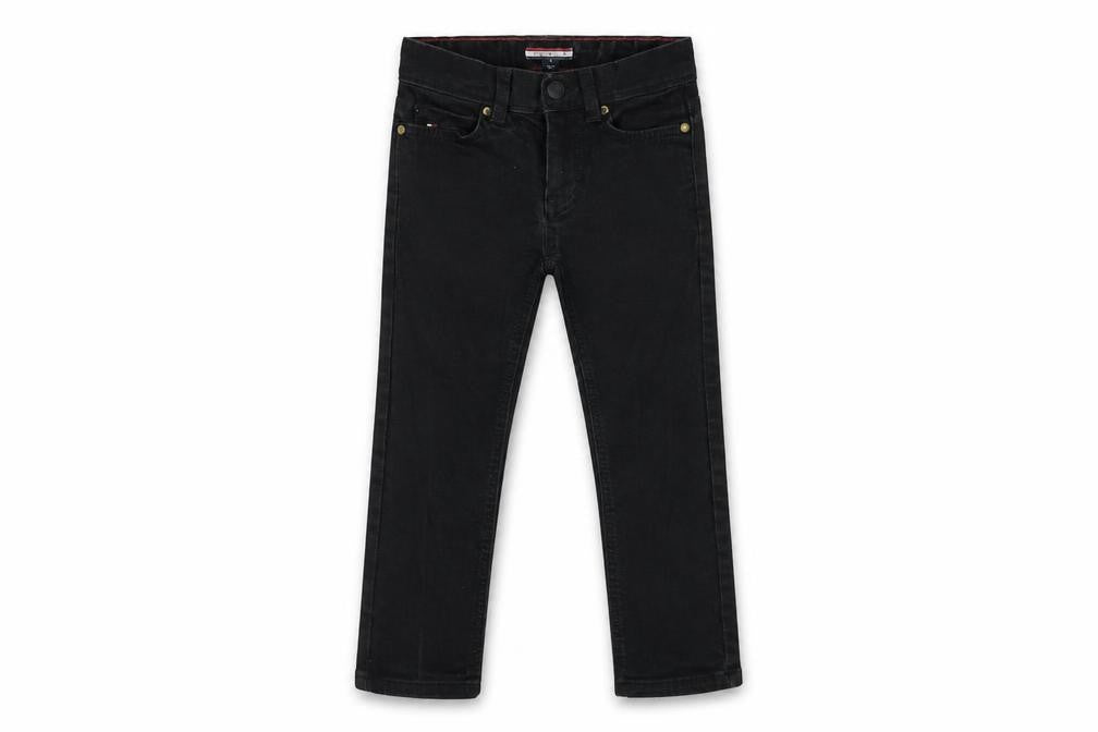 Tommy Hilfiger Boys Black Skinny Jeans, Size 5, Adjustable Waist