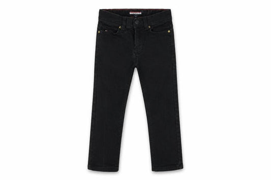 Tommy Hilfiger Boys Black Skinny Jeans, Size 5, Adjustable Waist