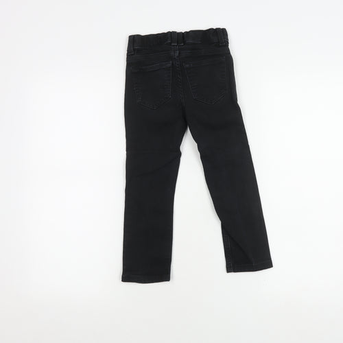 Tommy Hilfiger Boys Black Skinny Jeans, Size 5, Adjustable Waist
