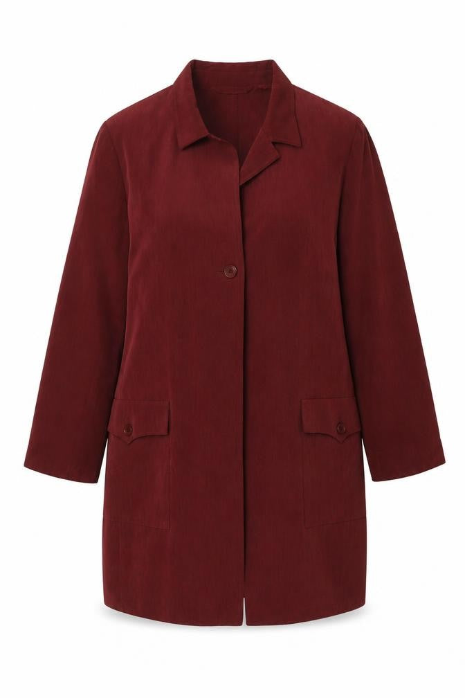 Front view of Windsmoor Women's Red Blazer, size 16, Button Front