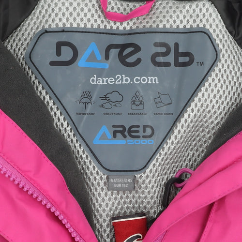 Dare 2b Girls Pink Ski Jacket 11-12 Years Waterproof