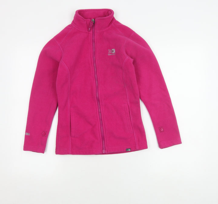 Karrimor Girls Pink Fleece Jacket 11-12 Yrs Warm Zip Polyester