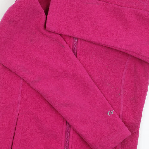 Karrimor Girls Pink Fleece Jacket 11-12 Yrs Warm Zip Polyester