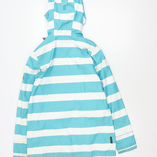 Gelert Women's Blue Striped Rain Jacket Size 10