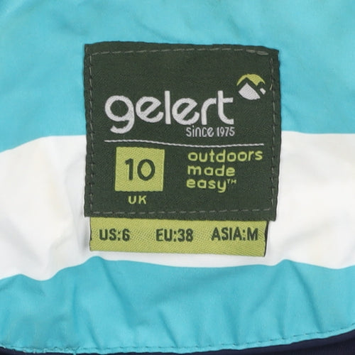 Gelert Women's Blue Striped Rain Jacket Size 10