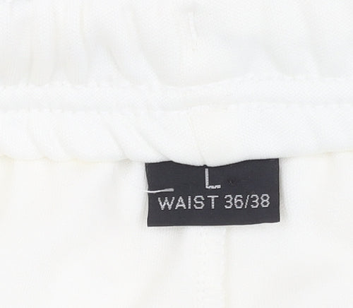 White Unisex Adults Jogger L 36 in Waist
