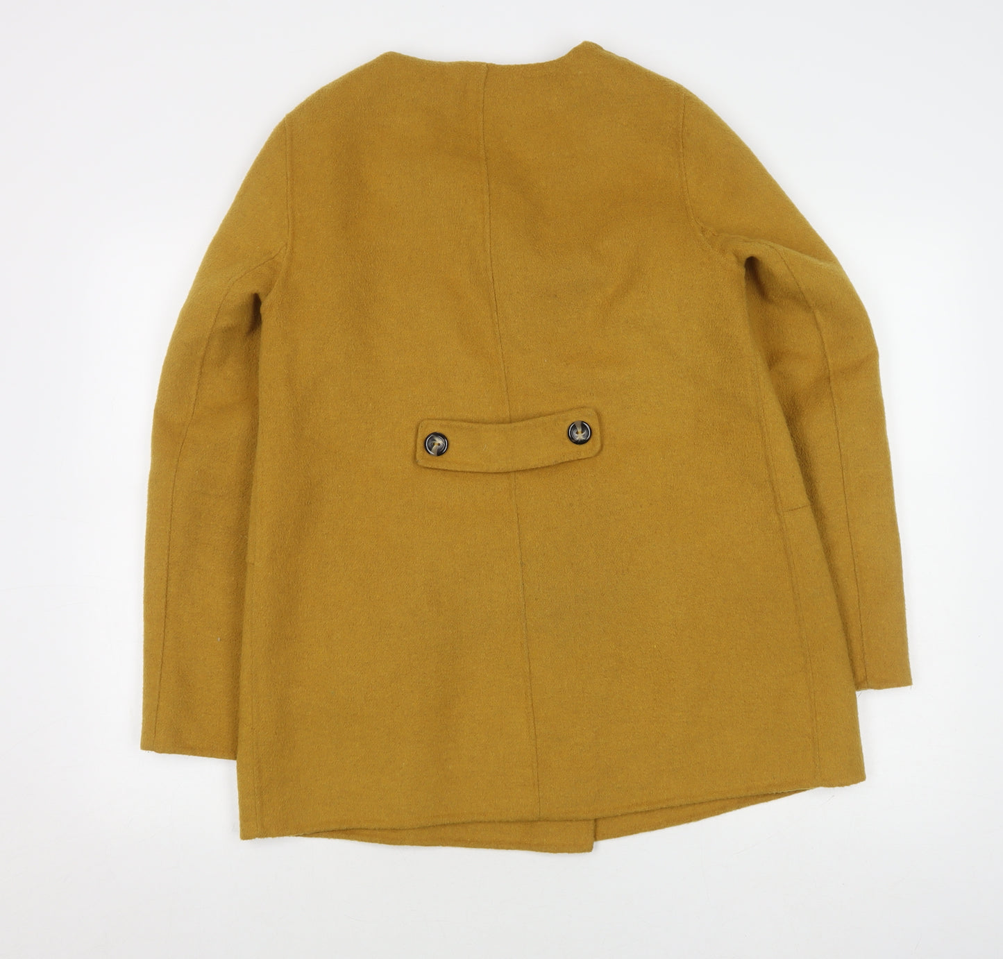 Marks and Spencer Women's Yellow Wool Blend Pea Coat Size 10