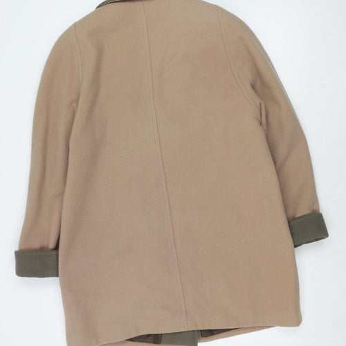 Klass Collection Women's Beige Wool Pea Coat Size 12