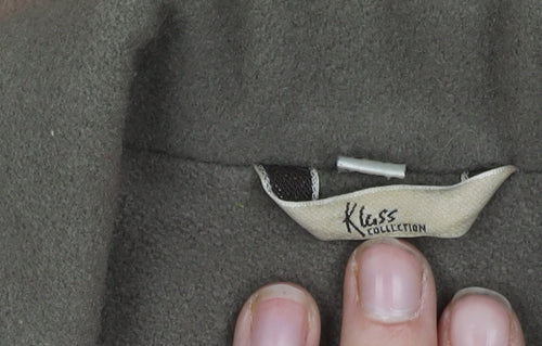 Klass Collection Women's Beige Wool Pea Coat Size 12