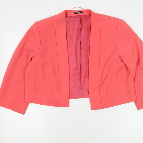 Roman Womens Pink Single-Breasted Suit Jacket Size 18