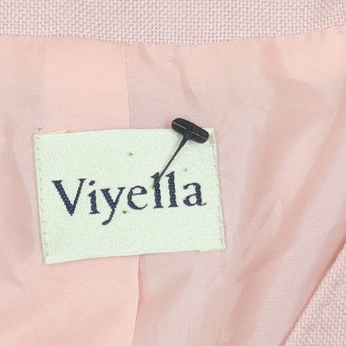 Viyella Women's Pink Mid-Length Blazer Size 14