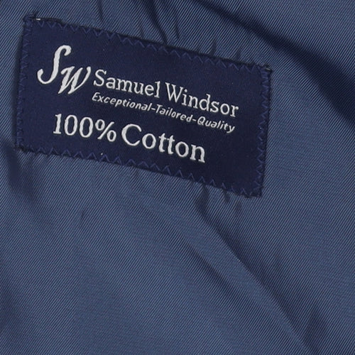Samuel Windsor Men's Blue Cotton Blazer Size 38R
