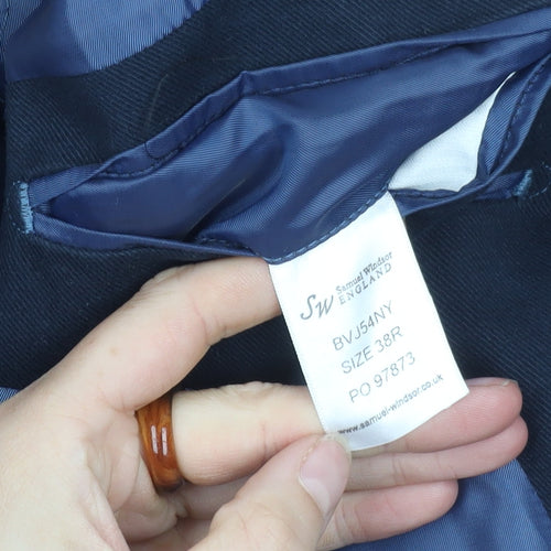 Samuel Windsor Men's Blue Cotton Blazer Size 38R