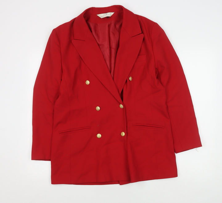 Modern Classics Women's Red Double-Breasted Blazer