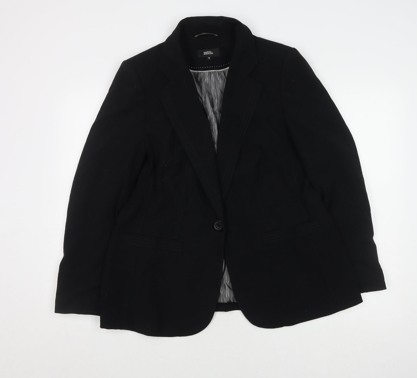 Marks and Spencer Women's Black Blazer Size 18