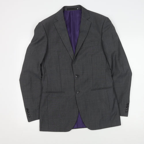 Marks and Spencer Grey Check Men's Blazer Size 36R