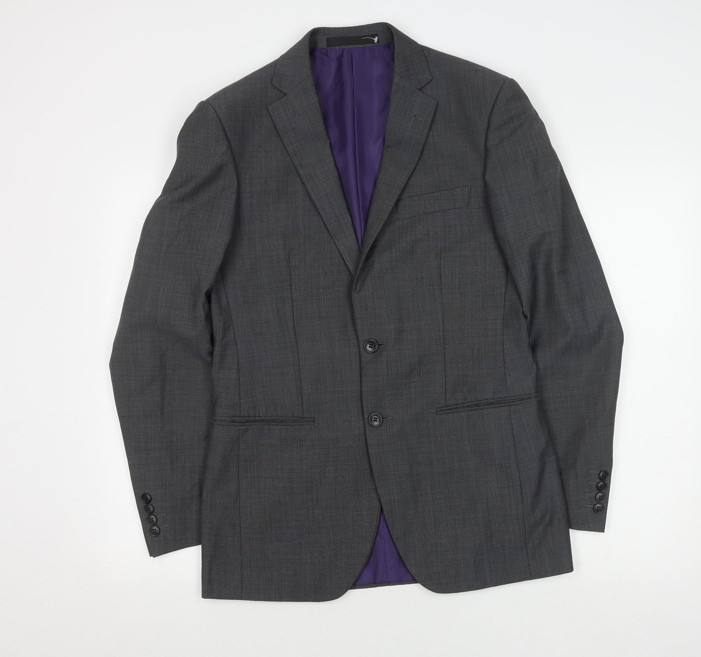 Marks and Spencer Grey Check Men's Blazer Size 36R