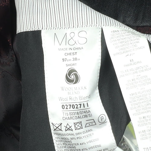 Marks and Spencer Grey Men's Blazer 38S
