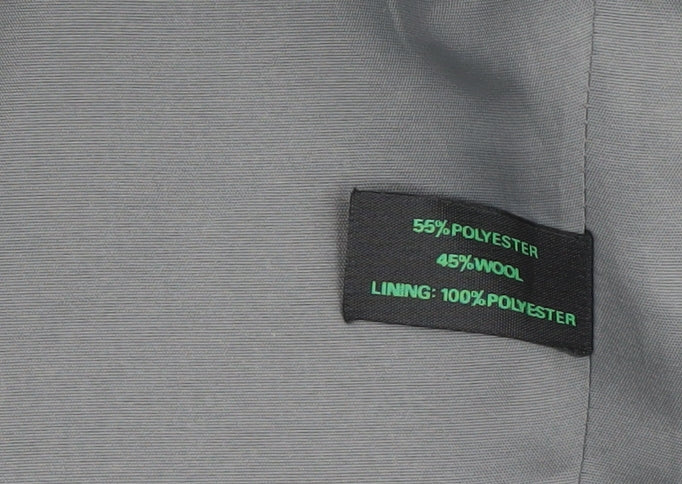 Canda Men's Grey Striped Double-Breasted Blazer 38R