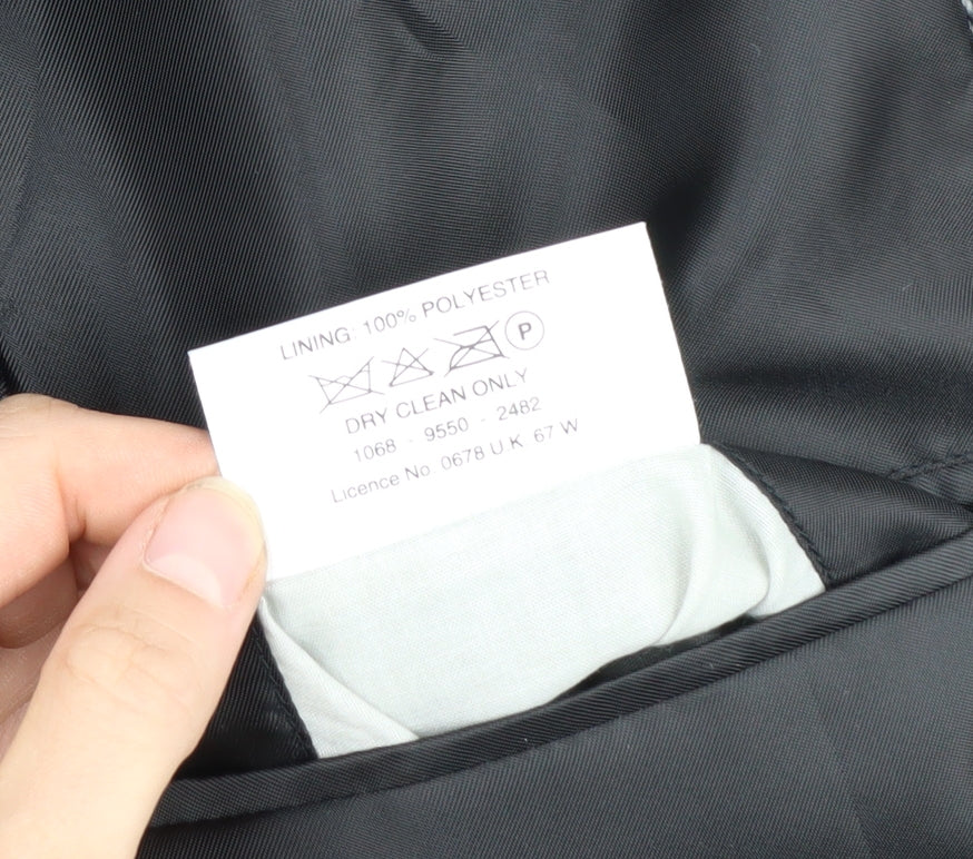 Greenwoods Men's Grey Herringbone Wool Blazer 42 REG