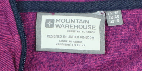 Mountain Warehouse Women's Purple Fleece Jacket Size 12