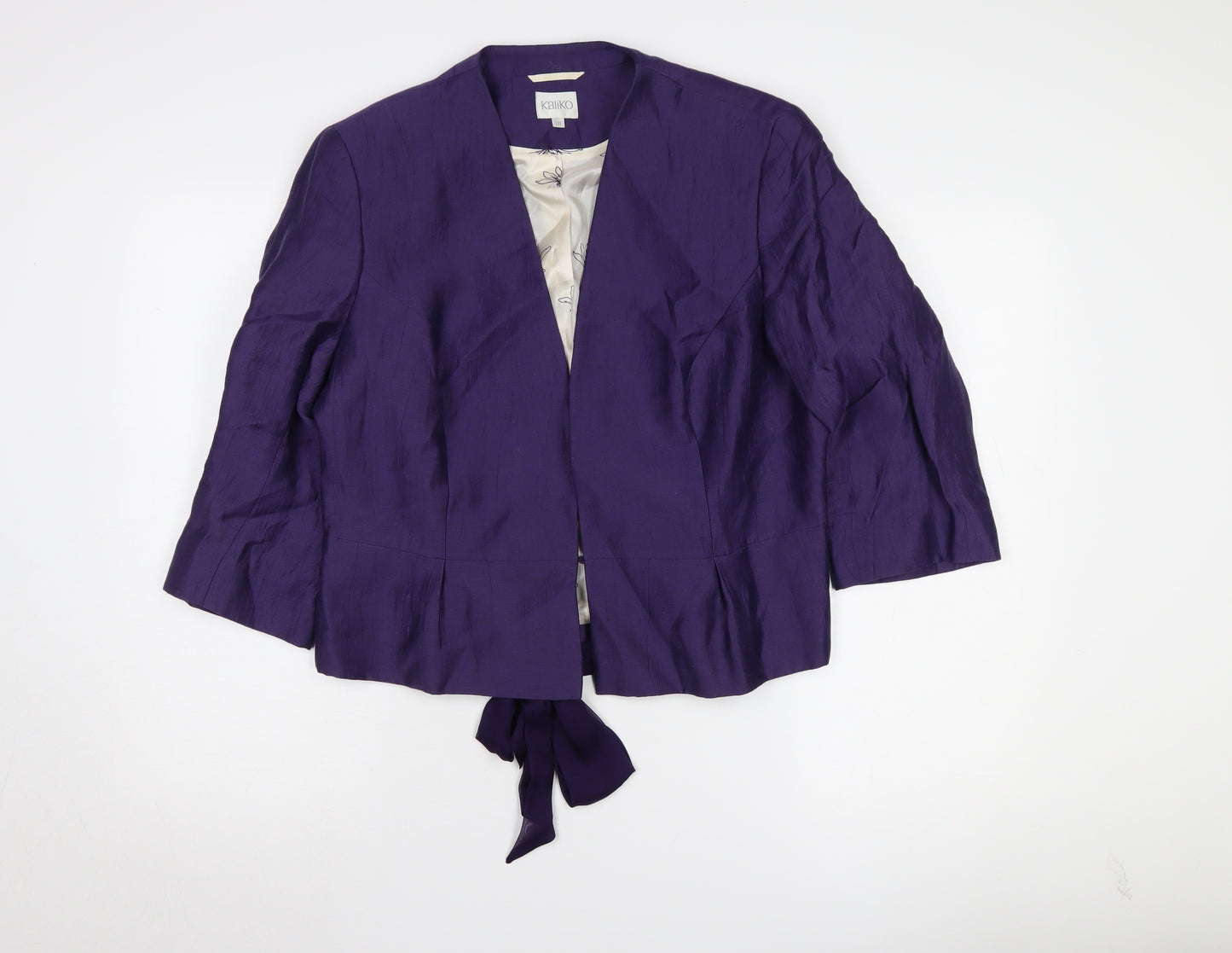 Kaliko Women’s Purple Linen Suit Jacket, Size 8