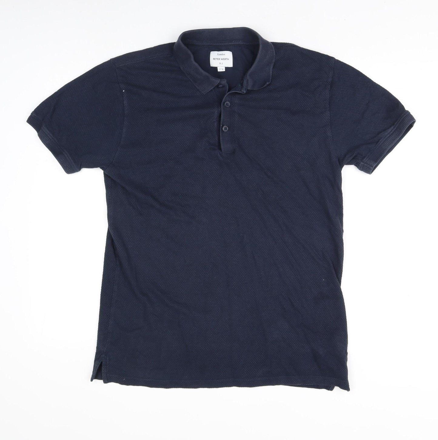 Peter Werth Men's Blue Polo Shirt L Short Sleeve Casual