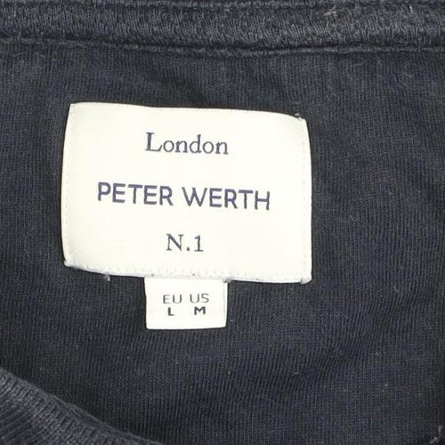 Peter Werth Men's Blue Polo Shirt L Short Sleeve Casual