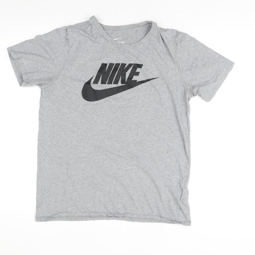 Nike Men's Grey Athletic Fit T-Shirt Medium
