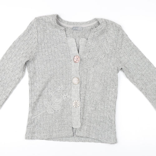 Per Una Women's Grey Cardigan M Lightweight Knit