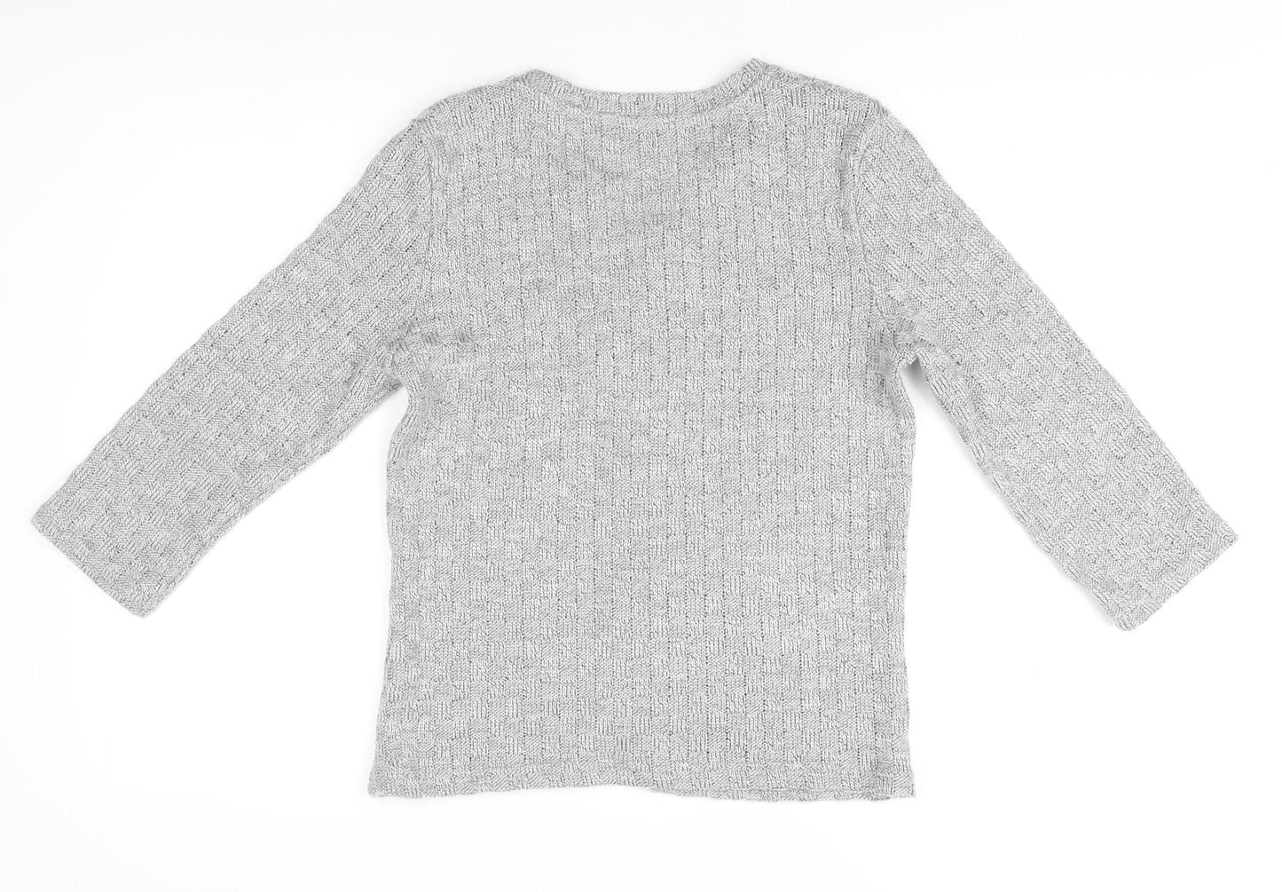 Per Una Women's Grey Cardigan M Lightweight Knit