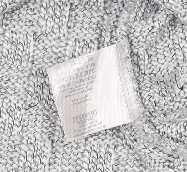 Per Una Women's Grey Cardigan M Lightweight Knit