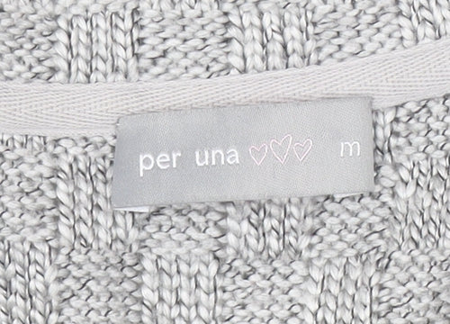 Per Una Women's Grey Cardigan M Lightweight Knit