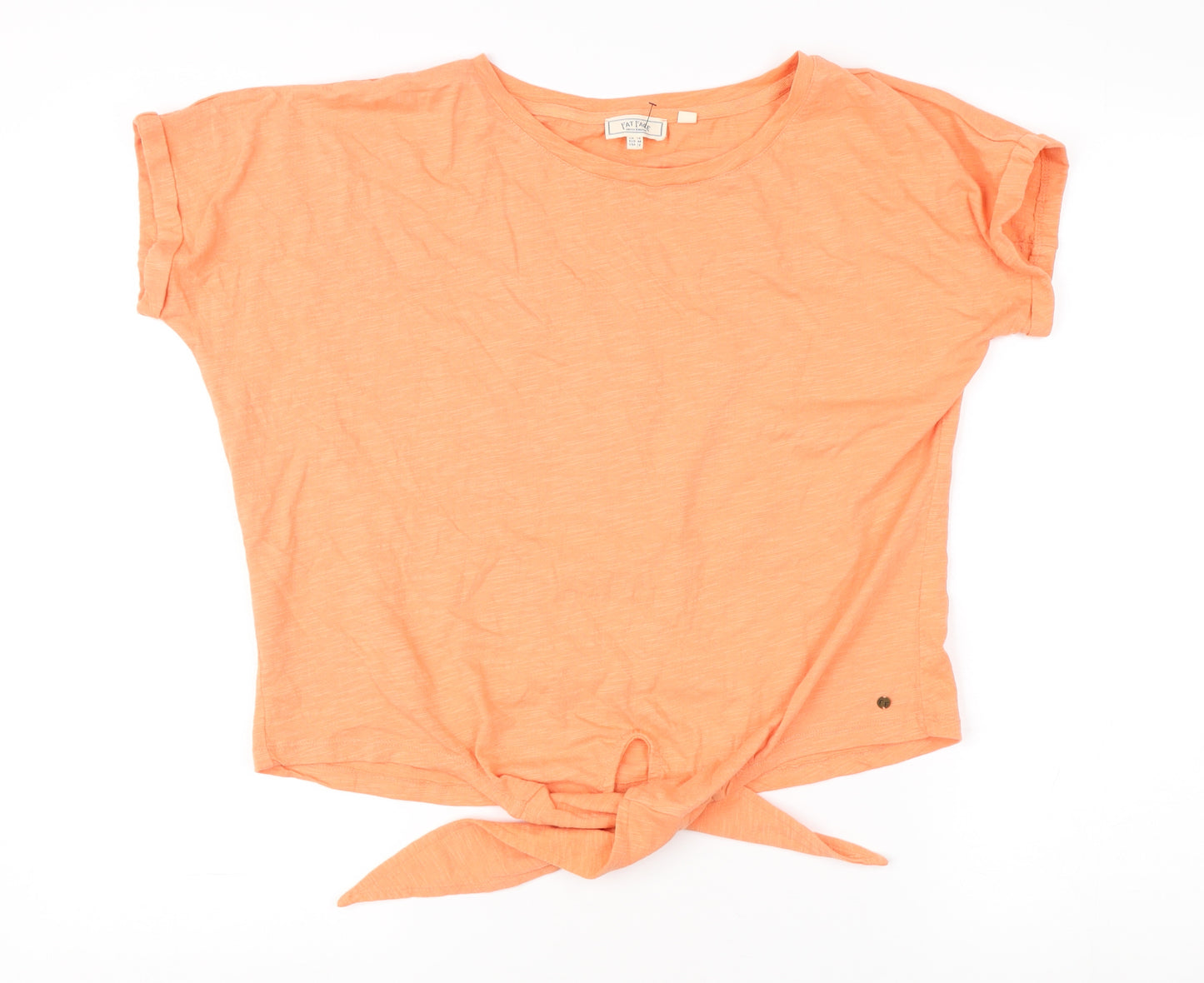 Fat Face Women’s Orange Cotton T-Shirt, Size 16, Casual