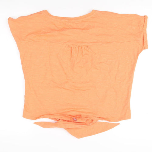 Fat Face Women’s Orange Cotton T-Shirt, Size 16, Casual