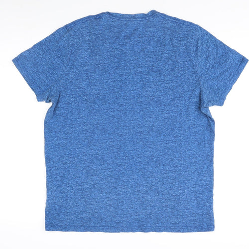 Hollister Men's Blue Crew Neck T-Shirt - Size L