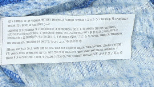 Hollister Men's Blue Crew Neck T-Shirt - Size L