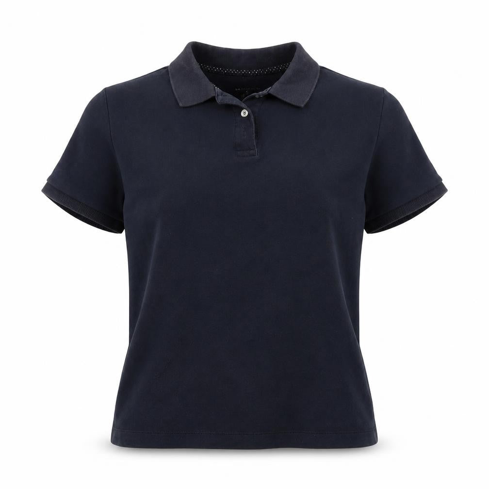 Front view of Lands' End Women's Black Polo, size M, Casual Wear