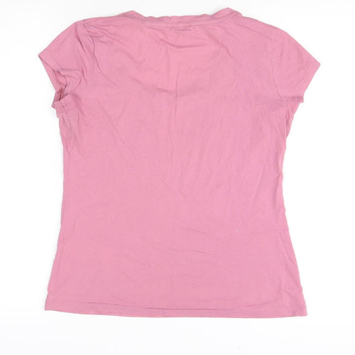 Jigsaw Women's Pink S Basic Cotton T-Shirt