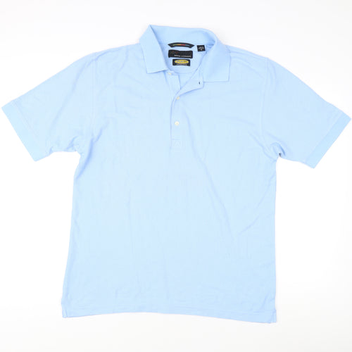 Greg Norman Men's Blue Medium Polo Shirt