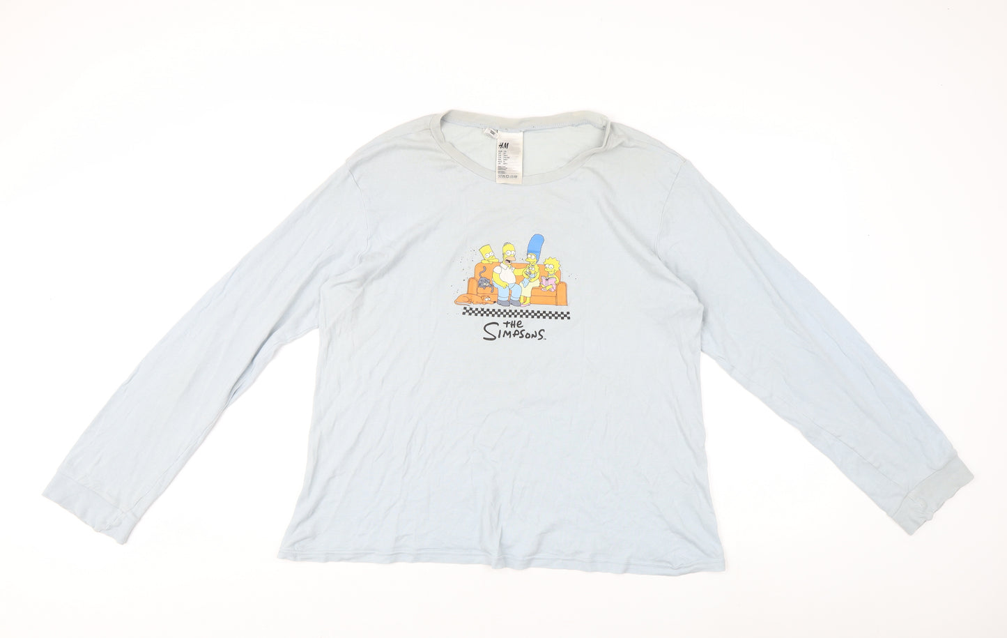 H&M Unisex Kids Blue Simpsons Long Sleeve T-Shirt 14 Years