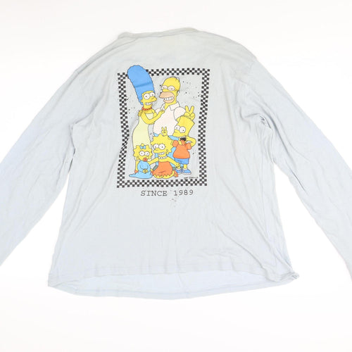 H&M Unisex Kids Blue Simpsons Long Sleeve T-Shirt 14 Years
