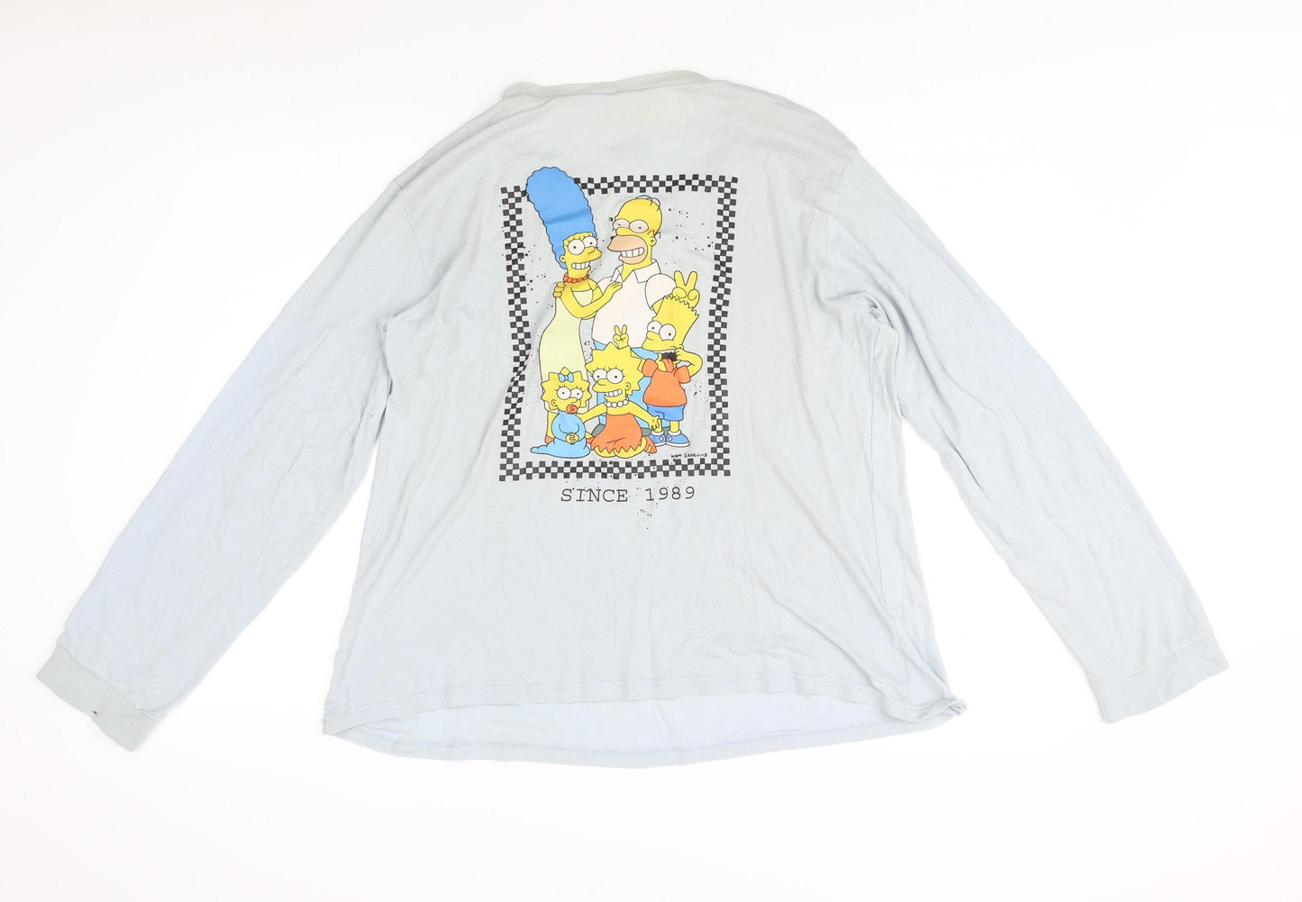 H&M Unisex Kids Blue Simpsons Long Sleeve T-Shirt 14 Years
