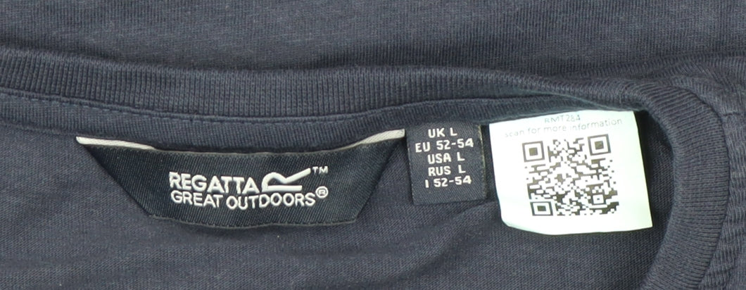 Regatta Men's Blue Camping Graphic T-Shirt L