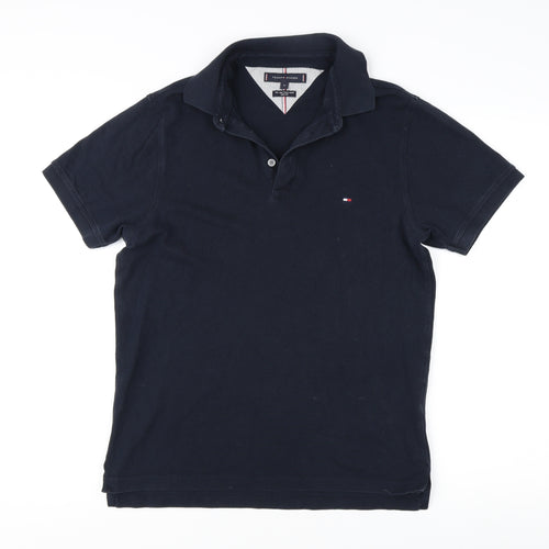 Tommy Hilfiger Men's Black Polo Shirt M Slim Fit