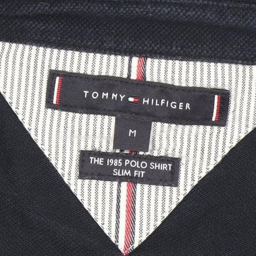 Tommy Hilfiger Men's Black Polo Shirt M Slim Fit
